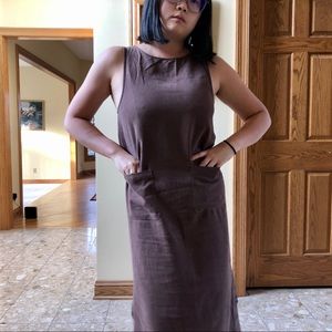 Earthy dress with slits